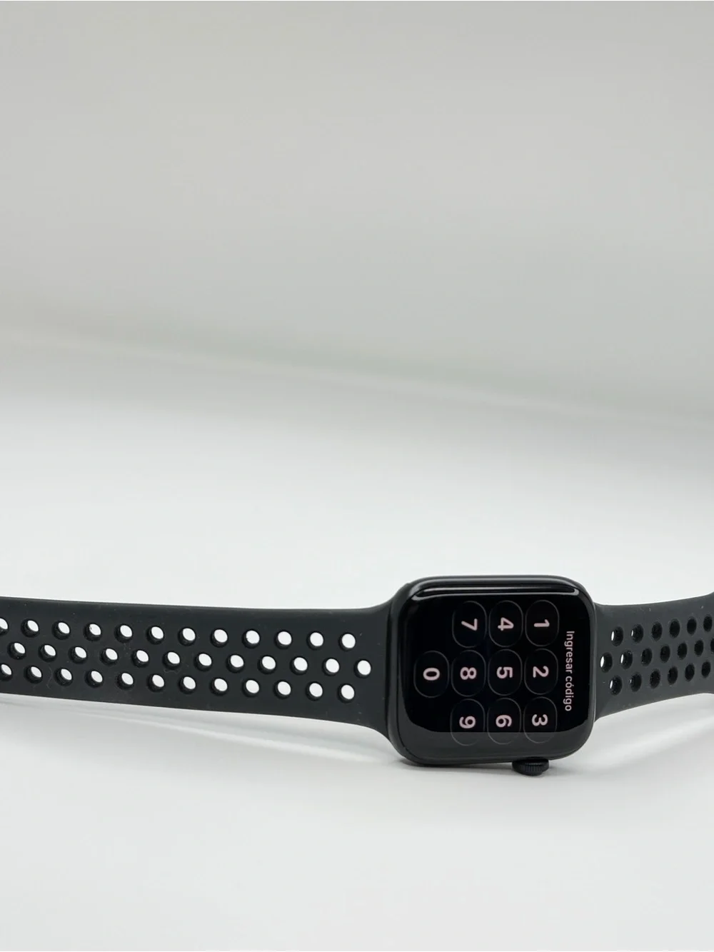 Apple Black Smartwatch with Black Perforated Sport Band
